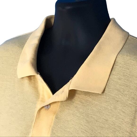 Sun River Pique Polo Shirt Collared Yellow Short Sleeve Men’s Size XL - Picture 5 of 8